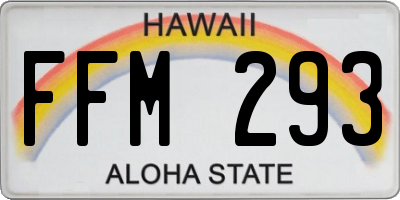 HI license plate FFM293
