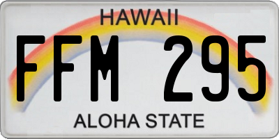 HI license plate FFM295