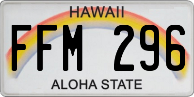 HI license plate FFM296