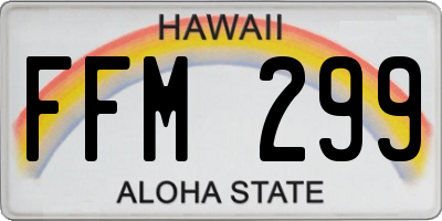 HI license plate FFM299