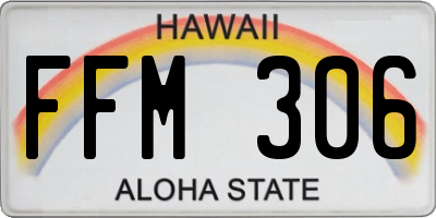 HI license plate FFM306