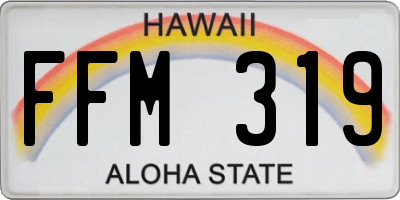 HI license plate FFM319