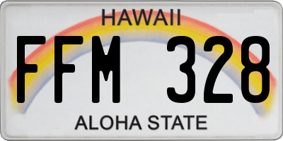 HI license plate FFM328