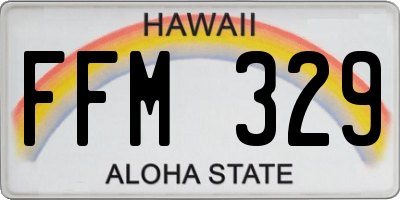 HI license plate FFM329
