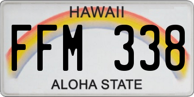 HI license plate FFM338