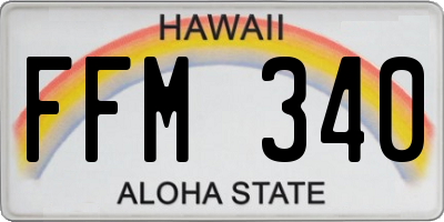 HI license plate FFM340
