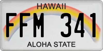 HI license plate FFM341