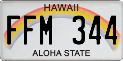 HI license plate FFM344