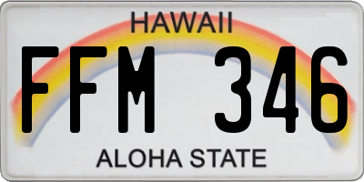 HI license plate FFM346