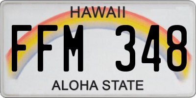 HI license plate FFM348