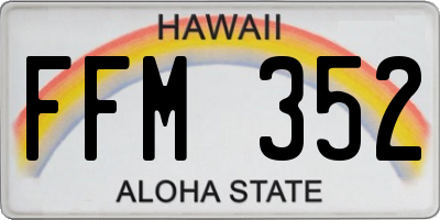 HI license plate FFM352