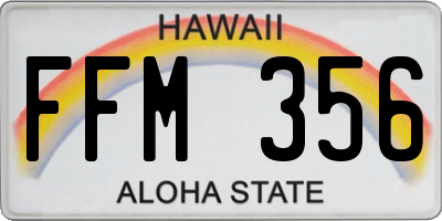 HI license plate FFM356