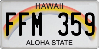 HI license plate FFM359