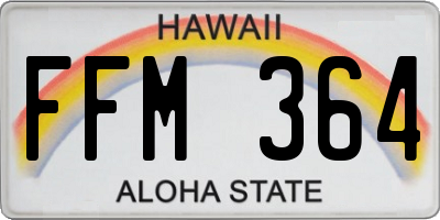 HI license plate FFM364