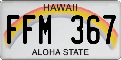 HI license plate FFM367