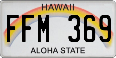 HI license plate FFM369
