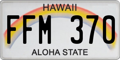 HI license plate FFM370
