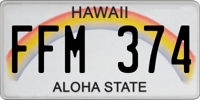 HI license plate FFM374