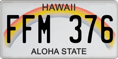 HI license plate FFM376