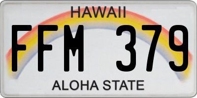 HI license plate FFM379