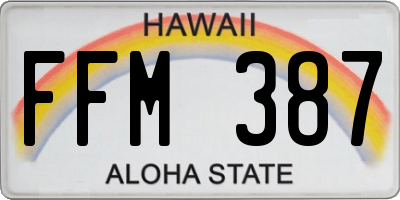 HI license plate FFM387