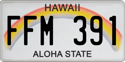 HI license plate FFM391