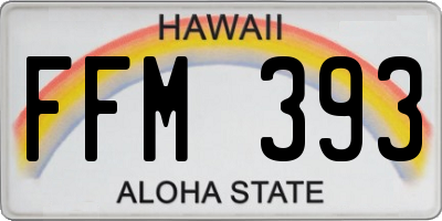 HI license plate FFM393