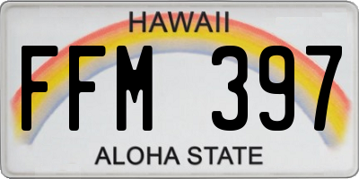 HI license plate FFM397