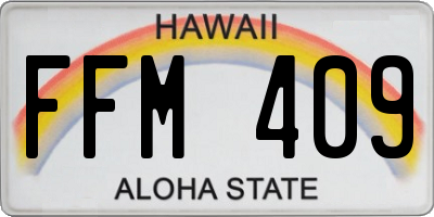 HI license plate FFM409
