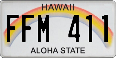 HI license plate FFM411