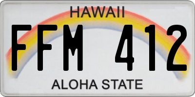 HI license plate FFM412
