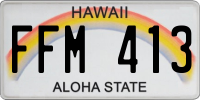 HI license plate FFM413