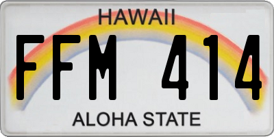 HI license plate FFM414