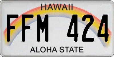 HI license plate FFM424