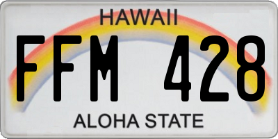 HI license plate FFM428