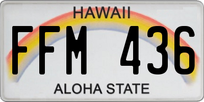 HI license plate FFM436