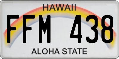 HI license plate FFM438