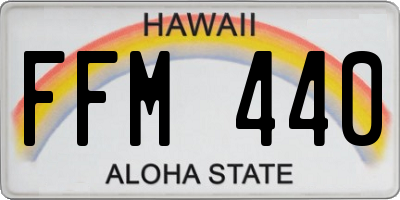 HI license plate FFM440