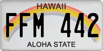 HI license plate FFM442