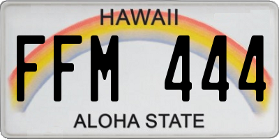 HI license plate FFM444