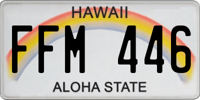 HI license plate FFM446