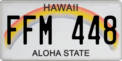 HI license plate FFM448