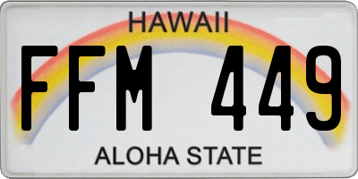 HI license plate FFM449
