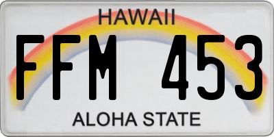 HI license plate FFM453