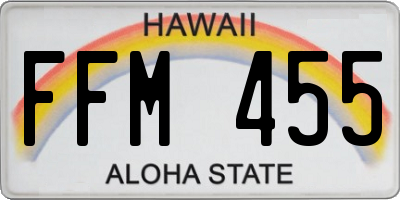 HI license plate FFM455