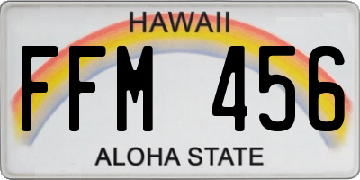 HI license plate FFM456