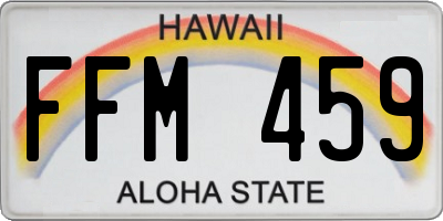 HI license plate FFM459