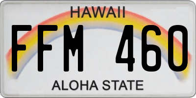 HI license plate FFM460