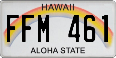 HI license plate FFM461