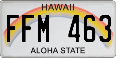HI license plate FFM463